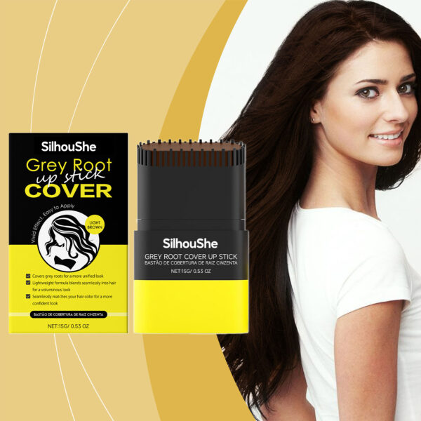 Light Brown Root Touch-Up Stick – Gray Hair Concealer - Image 4