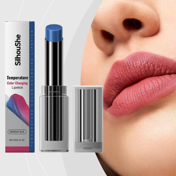 Midnight Blue Color Changing Lipstick with Vitamin E - Image 4